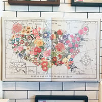WALL BOOK ART FLOWER / ウォールデコ / フラワー装飾 インテリア / W650×H400×D40/25mm