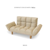 COMPACT COUCH SOFA 03 / 細かな角度調整が可能なリラックスソファ / BEIGE , GRAY , BROWN