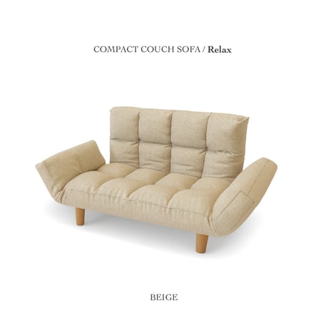 COMPACT COUCH SOFA 03 / 細かな角度調整が可能なリラックスソファ / BEIGE , GRAY , BROWN