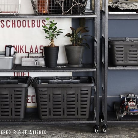 LIGHT-WEIGHT IRON MESH SHELF / ライトウェイトアイアンメッシュシェルフ 4TIERED / 4段シェルフ / インダストリアル