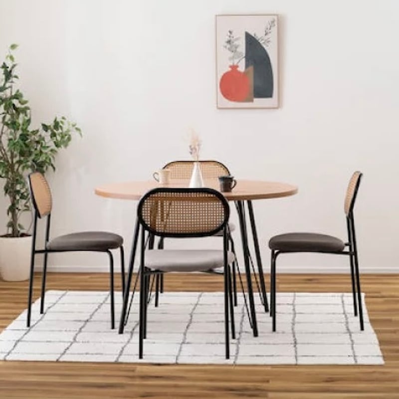 ROUND TABLE / ナチュラルな天板とアイアンのダイニングテーブル ROUND TABLE / ナチュラルな天板とアイアンのダイニングテーブル