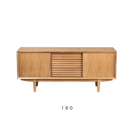 SIDE BOARD 160  / タモ無垢材の流れるような美しい木目の洗練された北欧スタイル / サイドボード