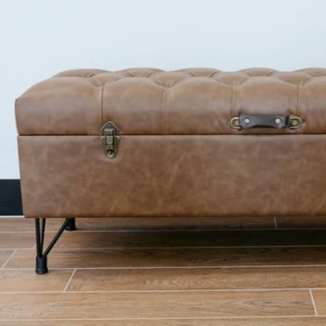 BENCH 1220 / アンティークな佇まいの収納ベンチ / トランクボックス / サイズ : W1220×H500×D420mm