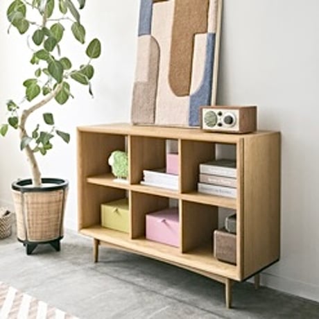 OAK WOOD OPEN SHELF 100 / リビングの見せる収納にコーディネート広がるシェルフ / 棚 ラック / ナチュラルスタイル