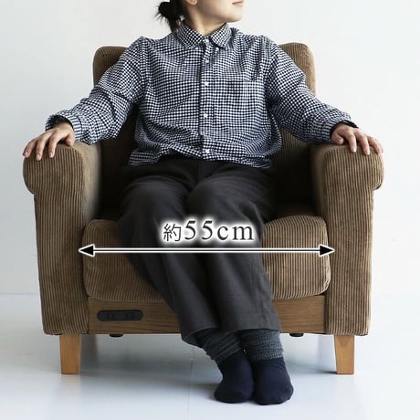 SOFA / 1P Sofa  / BROWN  / コーディロイソファ / W840×D790×H750 SH380mm / 一人掛けソファ / コーデュロイソファー