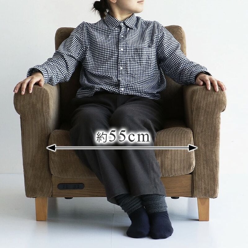 SOFA / 1P Sofa / BROWN / コーディロイソファ / W840×D79