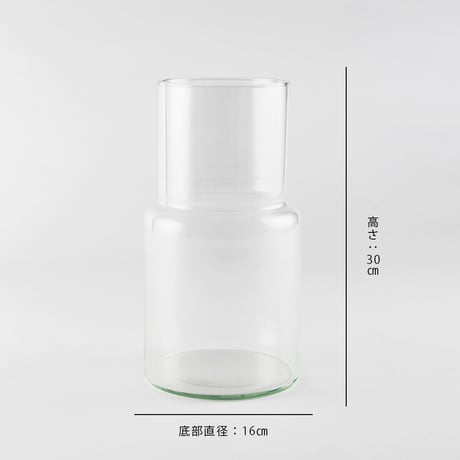 REUSE GLASS BASE  / 大ぶりな枝物から季節のお花まできれいに映え、どんなお部屋にも合うデザイン / フラワーベース / H30cm