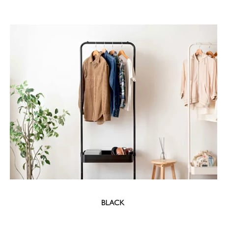 CASTER HANGER RACK / GRAY , BLACK / ワゴンラック ハンガーラック / サイズ : W59.5×D37× H150 / 175cm