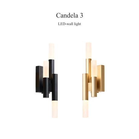 Candela 3 LED-wall light TYPE L / オブジェとしても美しく 柔らかな明かりを照らすランプ / キャンドルランプ / ARTWORK STUDIO