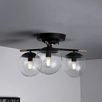 Bliss 3-ceiling lamp / ブリス 3 シーリングランプ/ 3灯 クリア , 乳白ガラス  / リビング ダイニング 照明 / 電球なし / ARTWORK  STUDIO