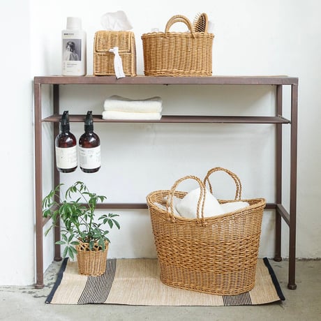 Marché Basket / ナチュラルな風合いとかわいいかたちたっぷりと入る大容量サイズで洗濯かごや日用品のストックに。