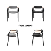 STYLISH ARM CHAIR / GRAY , DARKGRAY / スタイリッシュアームチェア