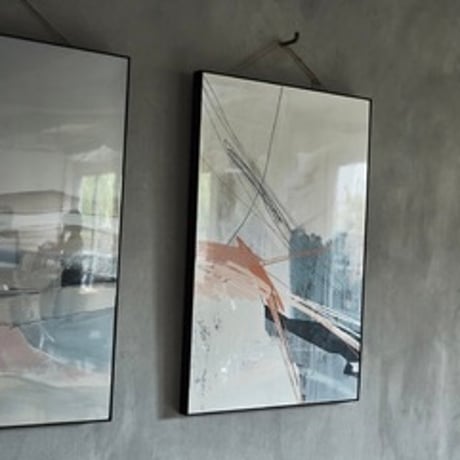 Abstract art panel / 01 , 02 /  アートパネル アートフレーム モダンアート MADE IN JAPAN / サイズ : 60×90cm