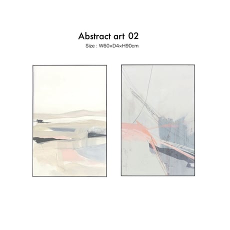 Abstract art panel / 01 , 02 /  アートパネル アートフレーム モダンアート MADE IN JAPAN / サイズ : 60×90cm
