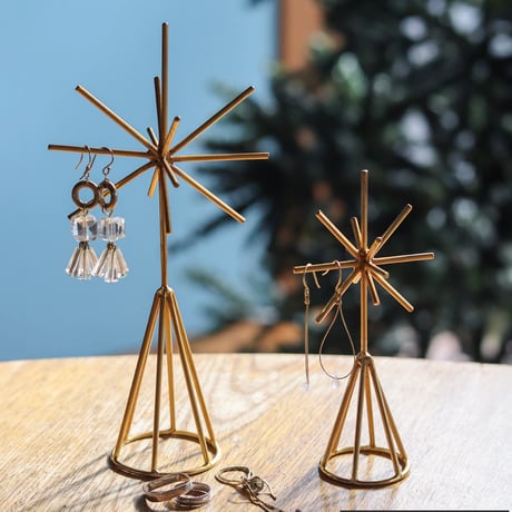 Cross Accessory stand / オブジェのように上品なゴールドがおしゃれなアクセサリースタンド / ツリートップ