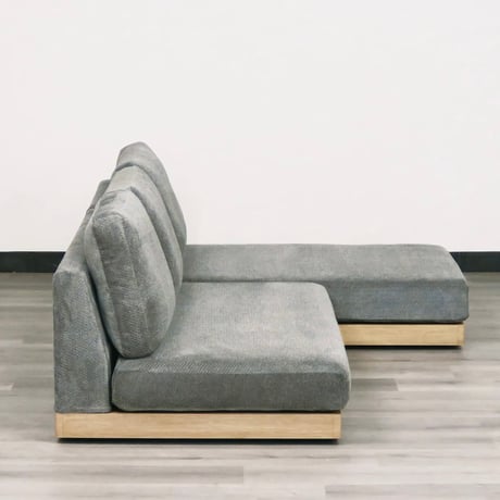 FABRIC LOW SEAT SOFA / COUCH カバーが洗えるロータイプのソファ / Beige , Brown