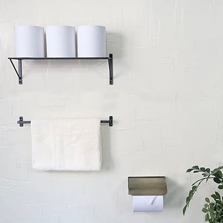 IRON PAPER HOLDER / ビンテージな質感のペーパーホルダー / アイアン トイレットペーパーホルダー / BLACK , GOLD