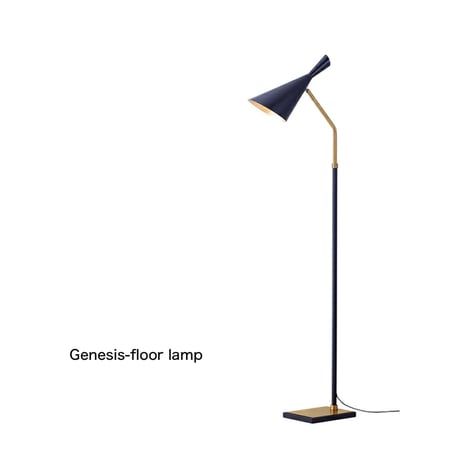 Genesis-floor lamp / ノスタルジックな洗練されたデザイン / フロアランプ  1灯 E26 60W アルミ スチール 角度調整可能 ロータリースイッチ LED対応