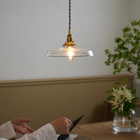 GRASS SHADE × BRASS PENDANT LIGHT / E26 ペンダントライト / 真鍮灯具 / 60cm / シーリングカバー付き