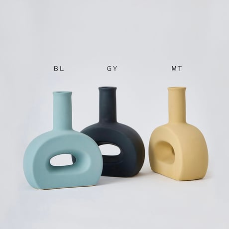 PORCELAIN FLOWER VASE / フラワーベース アトレ ワイド / 花瓶 / 花器