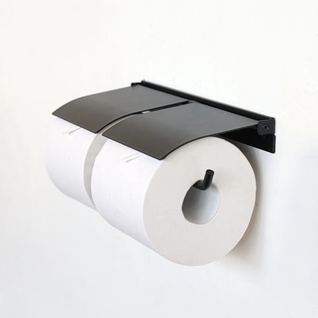 W PAPER FOLDER flap / ペーパーホルダーダブル アイアン / アイアン素材 真鍮素材 / アイアンペーパーホルダー / シンプル / トイレット アイアンパーツ