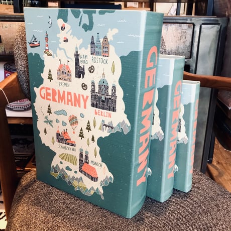 Germany ART BOOK BOX / 大中小 3個セット / 小物収納 / エイドボックス 薬箱