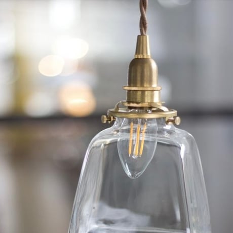 AXCIS GRASS × BRASS PENDANT LIGHT / E17 真鍮灯具 / シーリングカバー付属 / ガラスシェード / タイプ A
