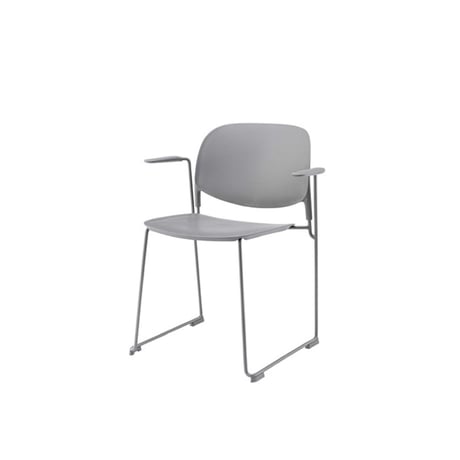 ARM CHAIR / stacking / white , gray /スタイリッシュで軽量。強度に優れたPP素材のチェア