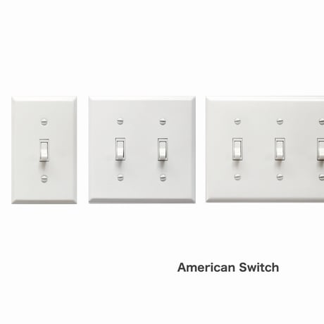 American switch / スチール WHITE / 1口 - 4口 / 片切りホタルスイッチ / プレート / アメリカンスイッチ / ホワイト