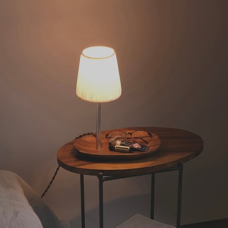 Table Light by shesay made / 生活にフィットしたアカシアのプレート付き テーブルライト / *Made in Japan