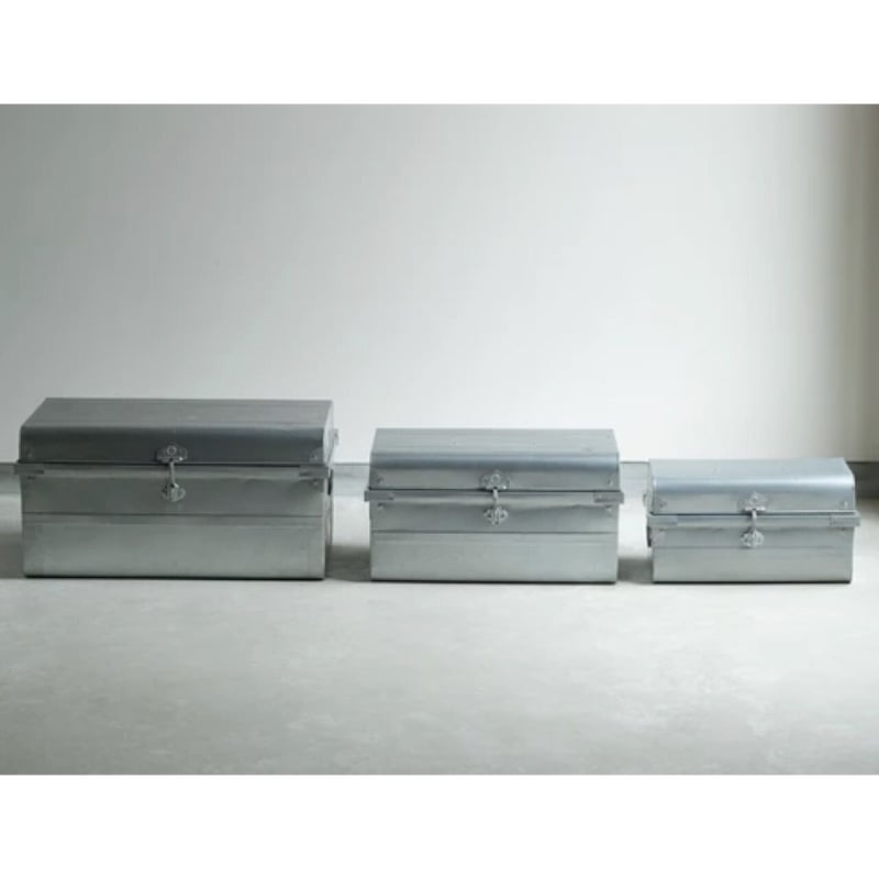 ブリキ素材のトランクボックス / S , M , L サイズ 3点セット