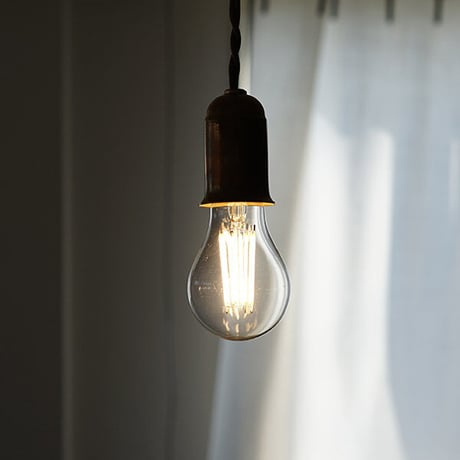 真鍮ペンダント / ブラス灯具（コード長 60cm）+ LED電球 （一般型LED電球E26 100W相当） AXCIS  ※電球付属 裸電球