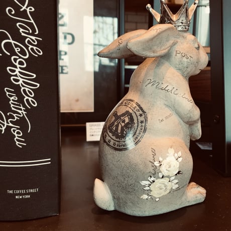 BOOK END / CROWN RABBIT /  アートワーク ブックエンド / 本立て  H18.5cm