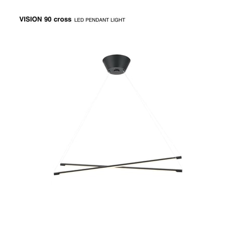 Vision 90 cross LED-pendant light / WHITE , BLACK / 90cm , 120cm
