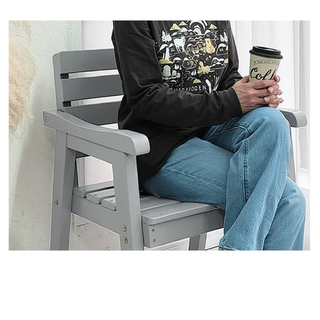 ＷＯＯＤ ＣＨＡＩＲ ６０ / white , gray / 木製チェア / ワイドチェア / 上品で高級感のある住宅を演出