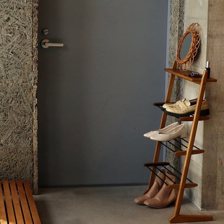 OAK × STEEL SHOES RACK / シンプルでモダンなマルチラック / シューズラック / 観葉植物