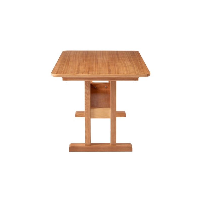 WOOD DINING TABLE 130 / 天板下に収納棚があるダイニングテーブル / ダ