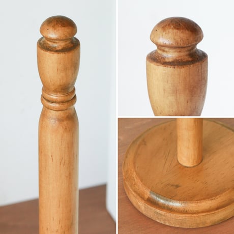 PINE WOOD KITCHEN PAPER STAND / ナチュラルや北欧スタイルのキッチンによく馴染むペーパースタンド / PUゲル素材の粘着シート
