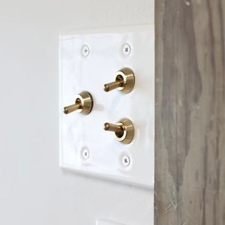 WHITE CERAMIC SWITCH / セラミック製 /トグルスイッチ / 1スイッチ - 4スイッチ / セラミックプレート トグルスイッチ