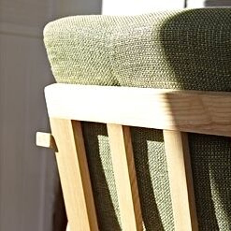 アッシュ木材とファブリックのソファ/ GRAY , GREEN / 1人掛け アッシュ木材とファブリックのソファ/ GRAY , GREEN / 1人掛け