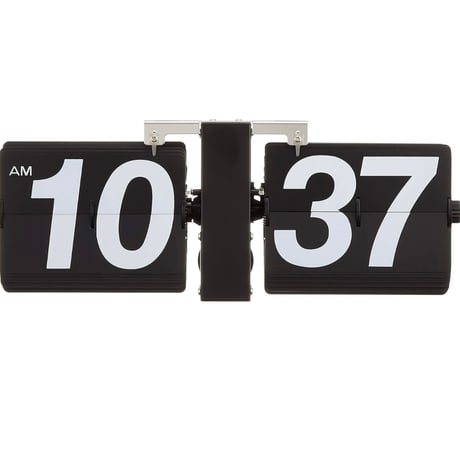 ＦＬＩＰ  CＬＯＣＫ  / WHITE , BLACK / 視認性が良く 音が心地良いフリップ時計 / 置き時計 壁掛け 兼用時計
