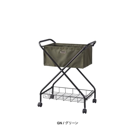 FOLDING STAND BASKET / Beige , Green , Black / キャスターワゴン / フォールディングバスケット