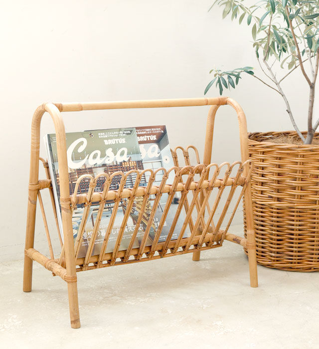 RATTAN MAGAZINE RACK / ラタンマガジンラック / 約W480×D27 RATTAN MAGAZINE RACK / ラタンマガジンラック / 約W480×D27