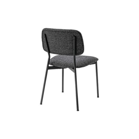 GRAY fabric stylish chair / マットなブラックスチールフレームとファブリックのスタイルチェア