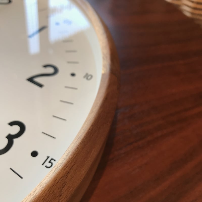 WOOD CLOCK 掛け時計 / 電波時計 / GERMAN / φ300xD55mm /