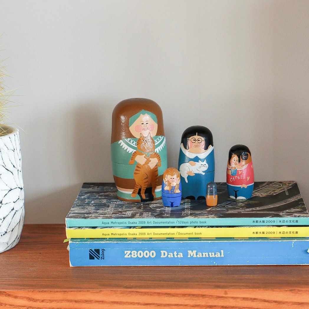 木製マトリョーシカ matryoshka NOOKs matryoshka / 猫 LOVER マトリョーシカ | LISTAND 公
