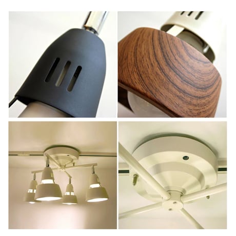 Harmony X -remote ceiling lamp / 4灯  シーリングランプ / E26 60W 角度調整可能 /リモコン付き 3段階点灯切替 LED対応  / リビング ダイニング照明
