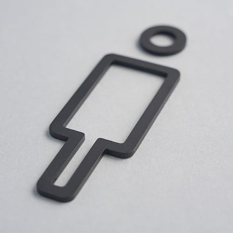 Toilet line sign plate   / IRON 'n' BRASS / シンプルでセンスの良いトイレサイン / アイコン / ＴＯＩＬＥＴ