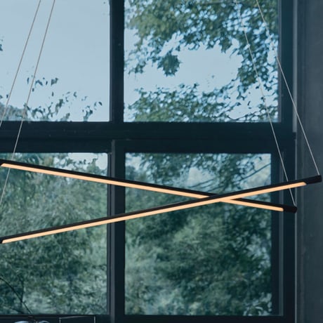 Vision 90 cross LED-pendant light / WHITE , BLACK / 90cm , 120cm