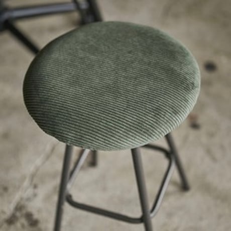 Corduroy stool / コーデュロイ座面のラフな雰囲気のコンパクトスツール / GRAY , GREEN / コーデュロイスツール SH45cm